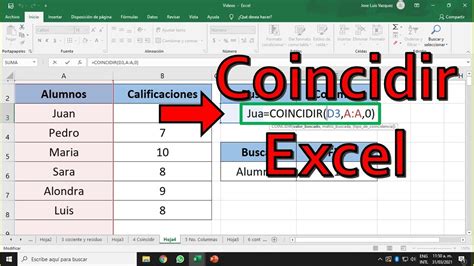 Excel Formula Coincidir Buscar Datos En Excel Youtube