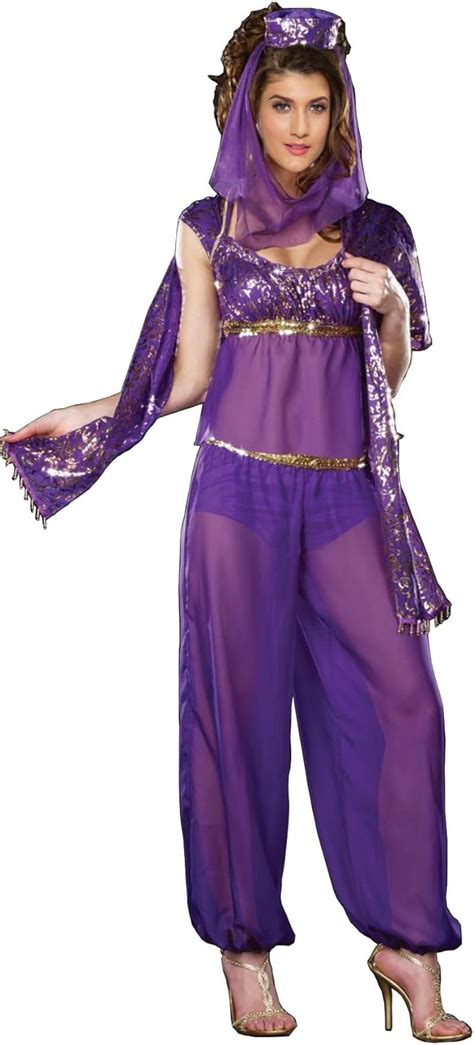 Amazon.com: Womens Ally Kazaam Genie Belly Dancer Sexy Costume (M ...