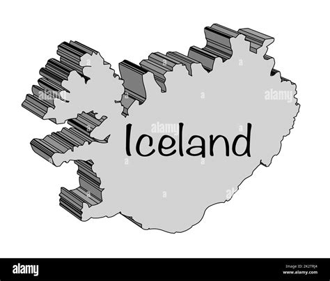 Vector Mapa De Islandia Im Genes Recortadas De Stock Alamy