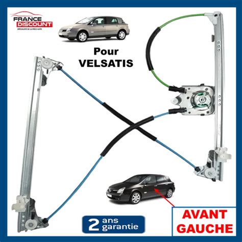 MÉCANISME DE LEVE Vitre Avant Gauche pour Renault VELSATIS VEL SATIS