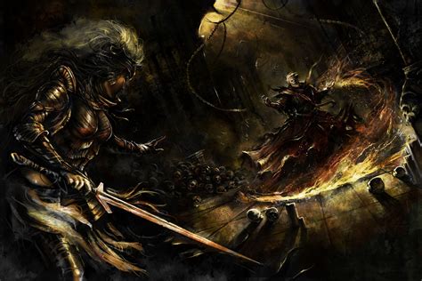 Epic Fantasy Battle HD Wallpaper