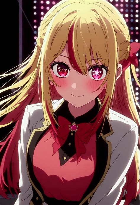 HoshinoRuby Star Shaped Pupils Ruby Hoshino Idol Blonde Bangs SeaArt AI