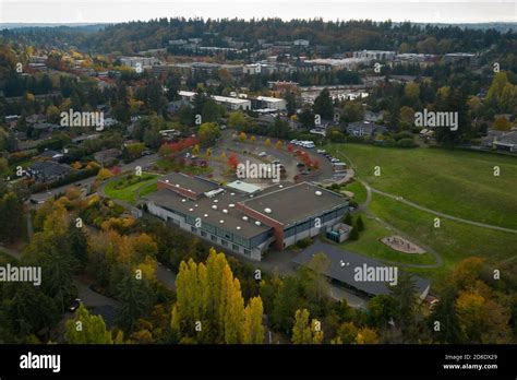 Aerial View Of The Mercer Island Community And Event Center From Luther