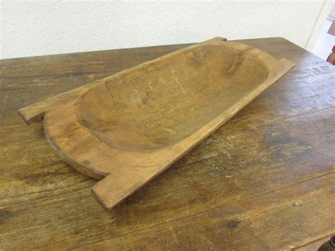 Eurostyle Deep Trencher Rustic Wooden Dough Bowl With Handles Etsy