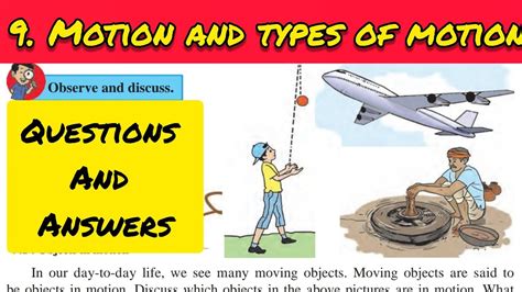 6th Std Science Chapter 9 Motion And Types Of Motion Questions