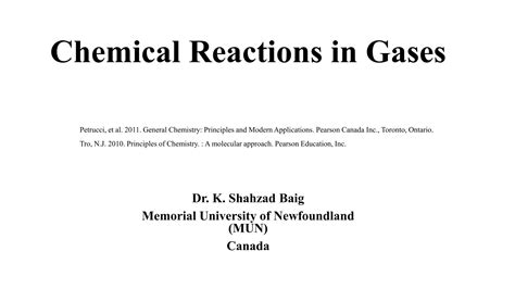 Chemical reactions in gases | PPT