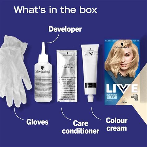 Schwarzkopf LIVE Cool Blonde B Hair Dye Permanent With Oils And Keratin Up To Grey