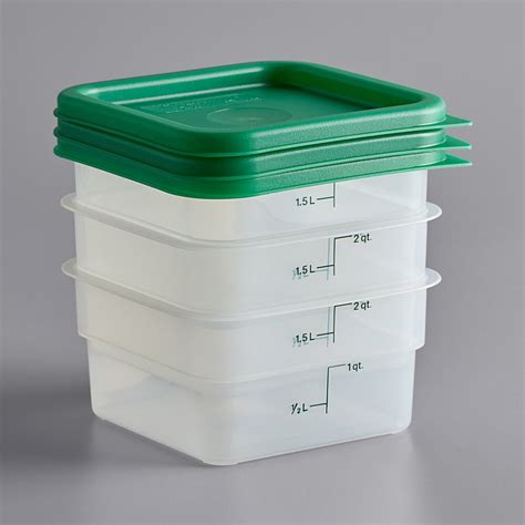 Cambro Sfsppsw Camsquares Qt Translucent Square Food Storage