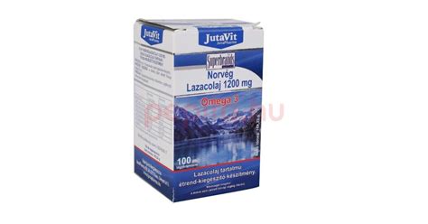 JUTAVIT NORVÉG LAZACOLAJ 1200MG OMEGA 3 100DB Pepita hu