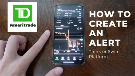 How To Create An Alert Think Or Swim Platform Td Ameritrade Youtube