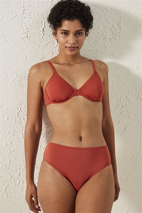 Basic Balenli Bikini Üstü PL9GDY3I23IY RG17 Tarçın Penti