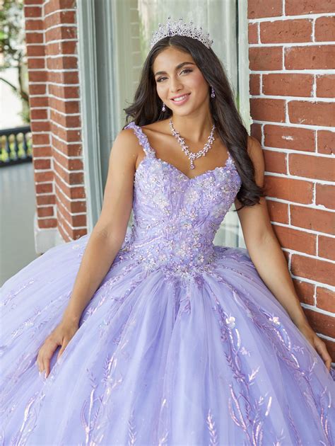 House Of Wu 26050 Two Strap Embroidered Quinceanera Gown