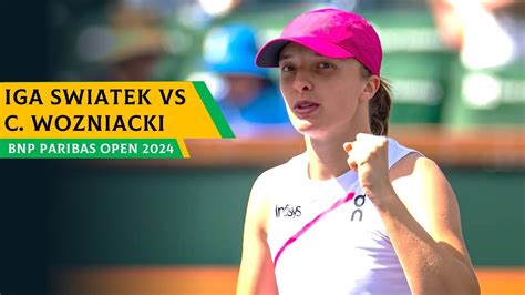 Iga Swiatek Vs Caroline Wozniacki INDIAN WELLS 2024 TENNIS LIVE