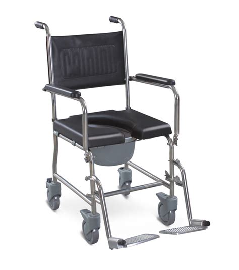 Patient Transfer Lifting Shower Commode Wheel Chair For Bathroom Toilet