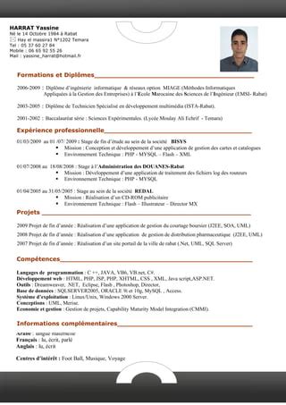 Harrat Yassine Cv Pdf