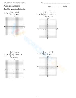 Free Printable Evaluating Piecewise Functions Worksheets