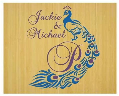 Items Similar To Personalized Peacock Wedding Monogram Dance Floor Or Wall Decal On Etsy