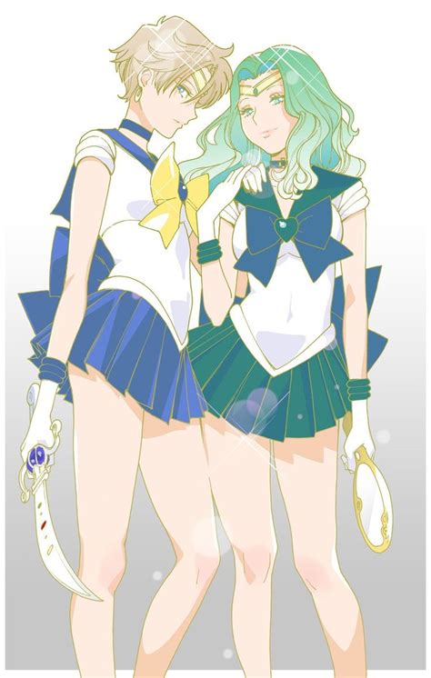 Sailor Moon Fan Art Sailor Chibi Moon Sailor Neptune Sailor Uranus