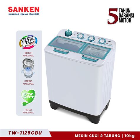 Sanken Mesin Cuci Dua Tabung Semi Auto Deluxe Series Kg Tw