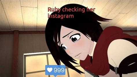 Ruby checking her Instagram. by itsnai759 on DeviantArt