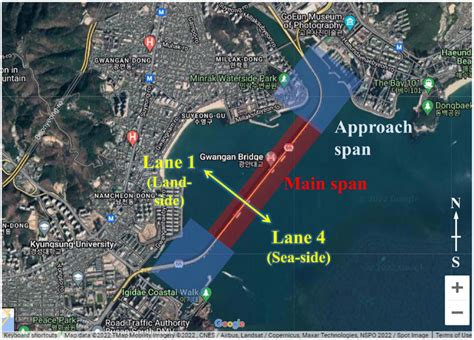 Main And Approach Spans Of The Example Bridge Map Data © 2022 Tmap