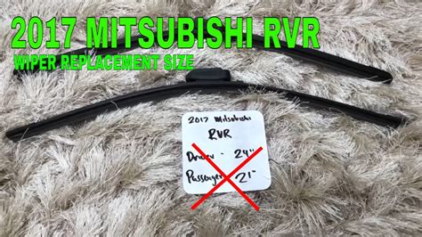 🚗 🚕 2017 Mitsubishi Rvr Wiper Blade Replacement Size 🔴 Youtube