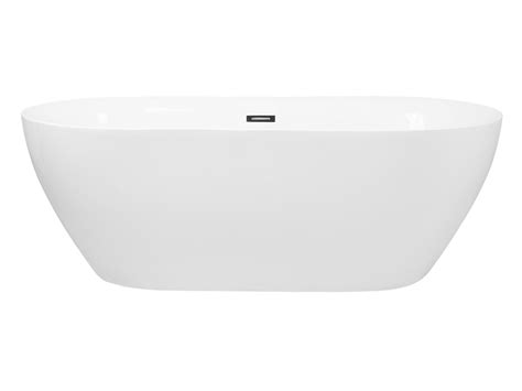 Badewanne freistehend weiß oval 150 x 75 cm CARRERA | Beliani.de