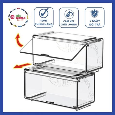 Hộp Mica chính hãng Hot Wheels bảo vệ và trưng bày Xe mô hình tỷ lệ và Bearbrick