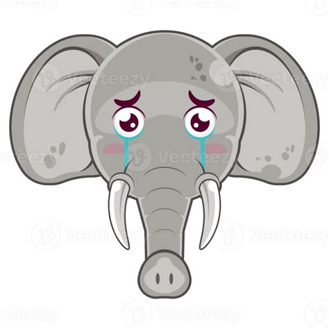 elephant crying face cartoon cute 20998069 PNG