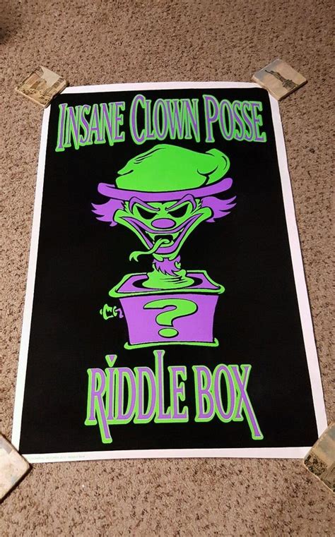 New Icp Riddle Box Blacklight Poster 35 X 23 Psychopathic 2013