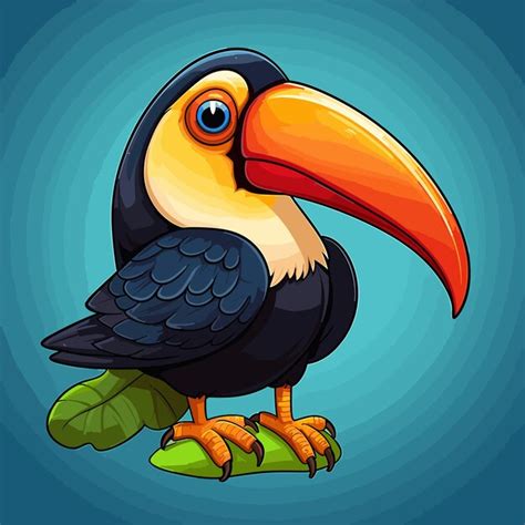 Illustration De Loiseau Toucan Forêt Tropicale Beau Personnage Toucan