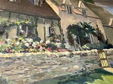 Bid Now Allayn Stevens American Th Century English Cottages Oil