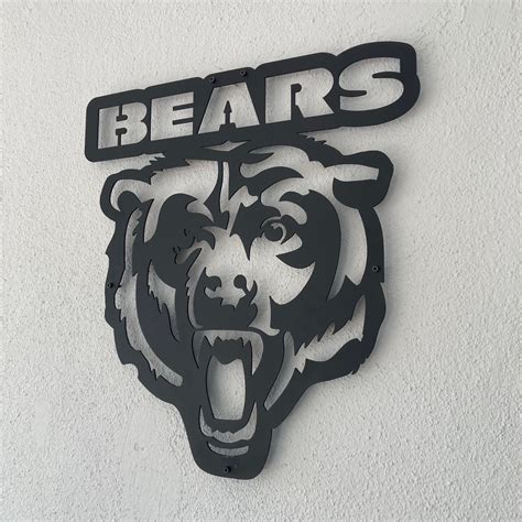 Chicago Bears Metal Wall Art Chicago Bears Wall Sign Chicago Bears