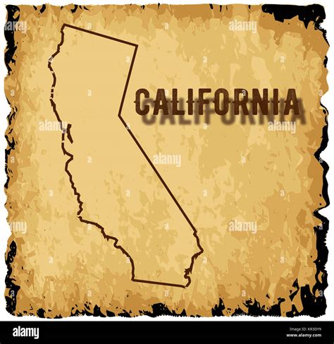 Old California Map Stock Photo - Alamy