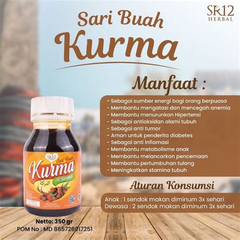 Jual SARI KURMA AL BAROKAH SR12 HERBAL BOOSTER IMUN MINUMAN BOOSTER