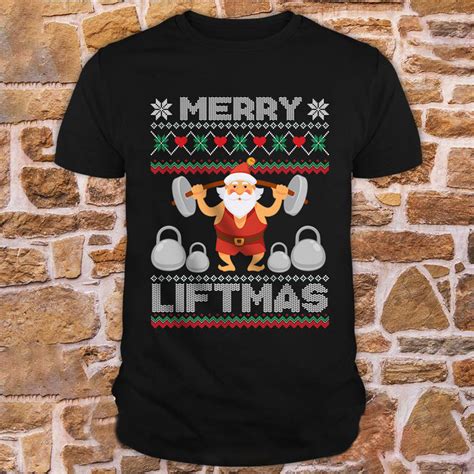 Gym X Mas Merry Liftmas Santa T Shirt Style My Pride