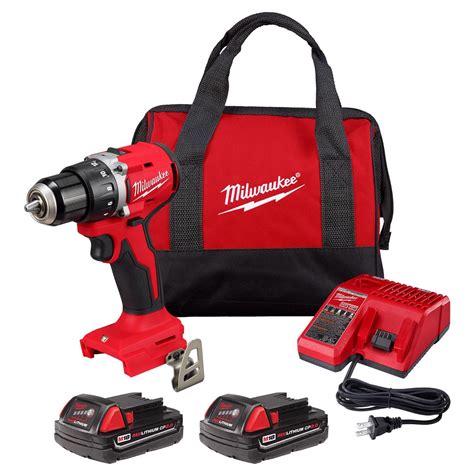 Milwaukee m18 1 2 in brushless cordless hammer drill kit battery ...