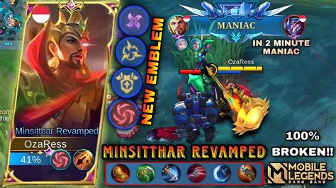 Minsitthar Revamped With New Emblem Is Crazy Mobile Legends Bang Bang