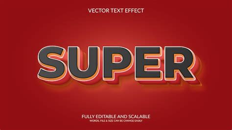 Mod Le D Effet De Texte Eps Vectoriel Enti Rement Modifiable Super D