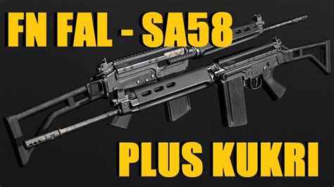 Fallout Mod Review Fn Fal Sa Plus Kukri Youtube