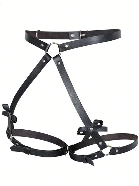 Women Sexy Bow Garter Leather Lingerie Leg Belt Thigh Garter Bondage Lingerie Gothic Costume
