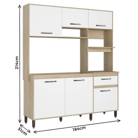 Cozinha Compacta 6 Portas E 1 Gaveta Delmarco Julia Schumann