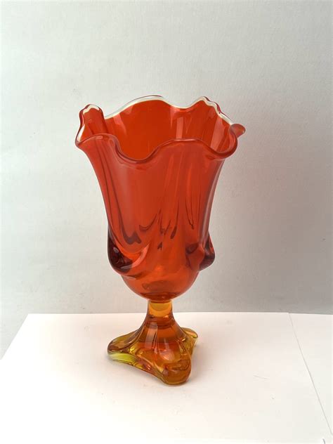 Lot 10 Brilliant Vintage Viking Glass Vase Van Metre Auction