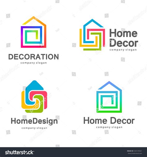 Vector Logo Design Home Decor Decoration Stock Vector (Royalty Free ...