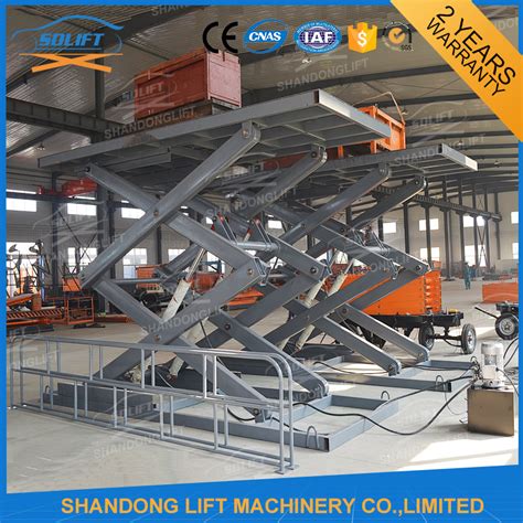 3t 46m Ce Stationary Hydraulic Scissor Lift Warehouse Cargo Lift