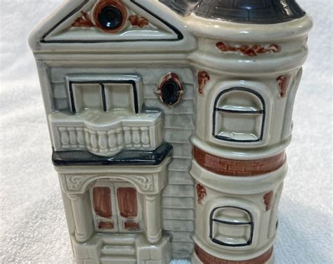 Vintage Otagiri 1979 Hand Painted Victorian Style House Bank From