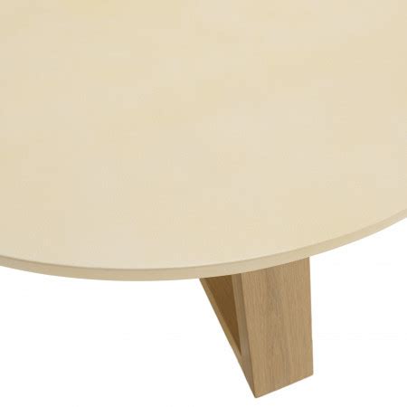 Gregoire Table Basse Ronde X Cm Pied Toile Ch Ne Plateau B Ton