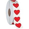 Amazon Pcs Red Heart Shaped Sticker Labels With Perforation