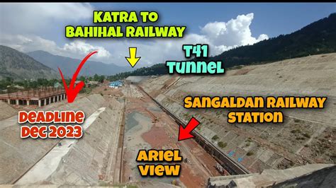 ARIEL VIEW SANGALDAN RAILWAY STATION Katra To Banihal Railway