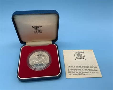 Queen Elizabeth Ii Silver Proof Jubilee Commemorative Crown Coin